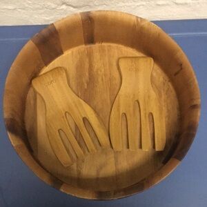 Core Bamboo Salad Bowl Set NWOT